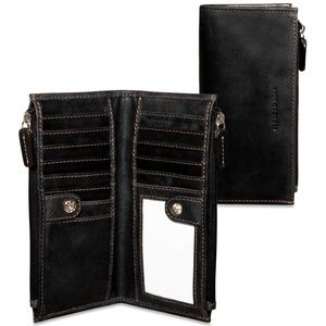 Jack Georges Voyager Slim Double Zip Wallet